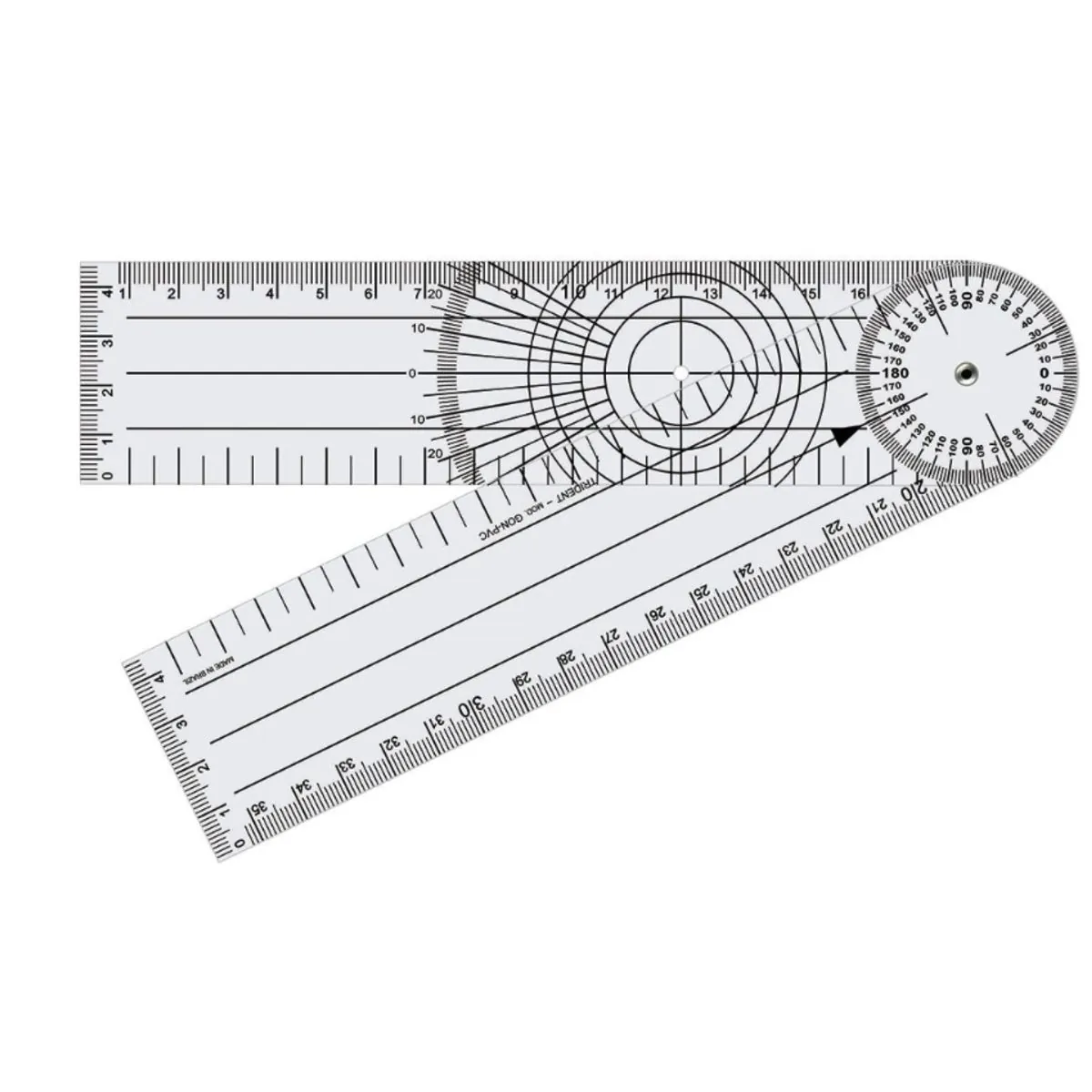 Goniômetro Grande para Ortopedia 200X45mm em PVC