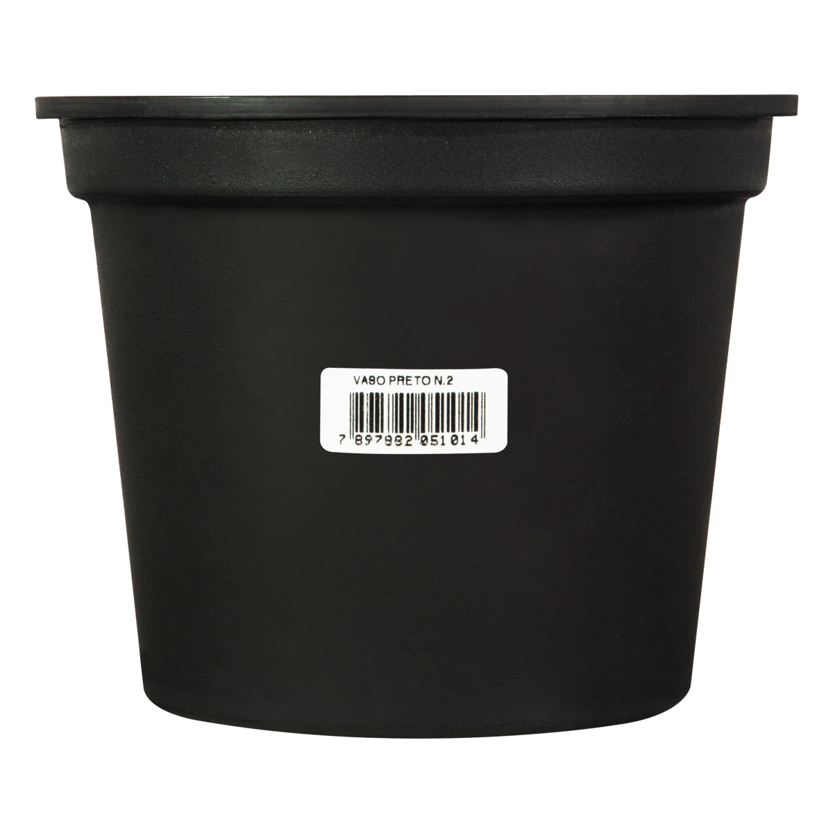 Vaso Preto Plástico Vagalhões N 2