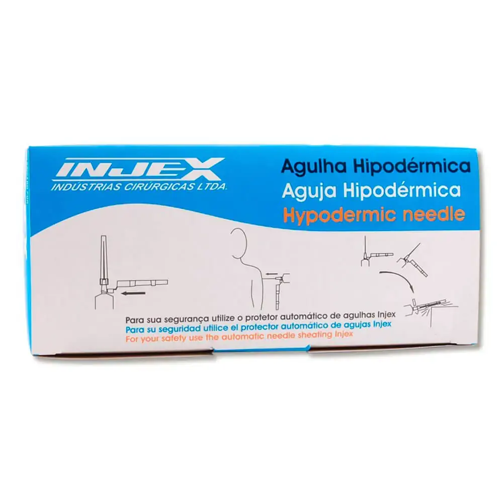 Agulha Canhão Preto 22g - Injex - 25.7665