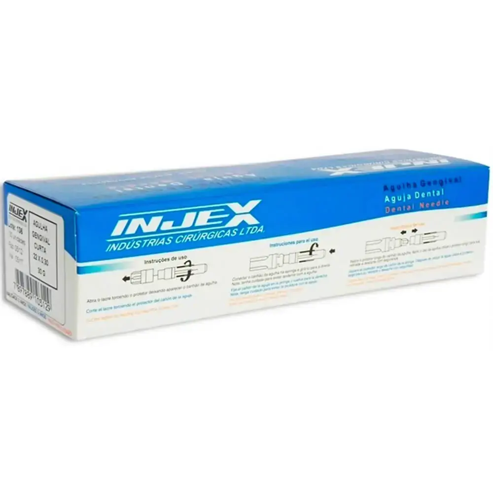 Agulha Gengival - Injex - 30g Curta (Cód. 25.1602)