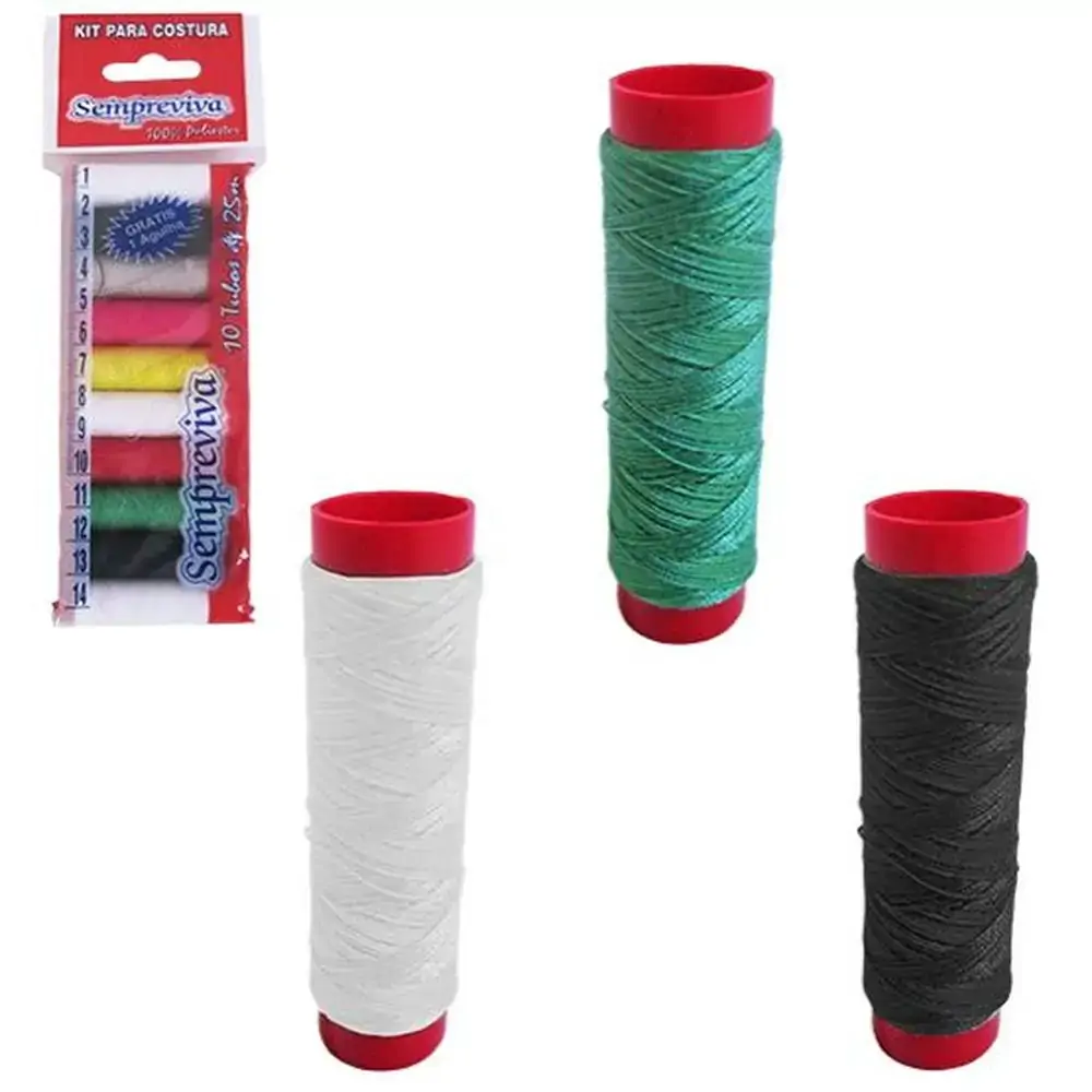 Kit Costura 10 Cores Sempre Viva