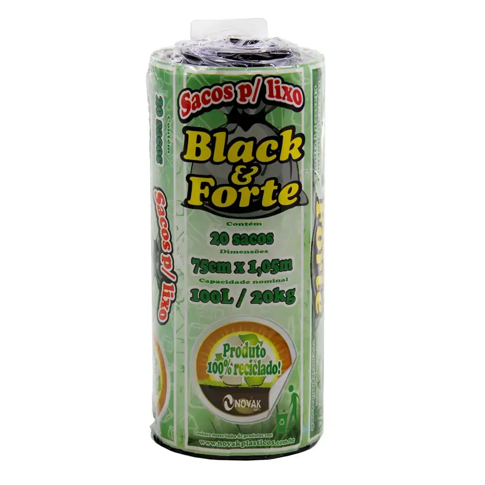 Saco Para Lixo Black/fort Reciclado 100l