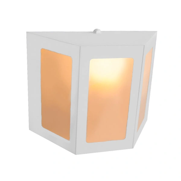 Arandela Sobrepor Trapézio  1xe27 Branco-ancora (1306)