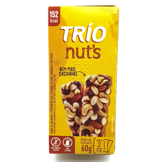 Barra De Cereal Trio Nut S Tradicional 2unidade X