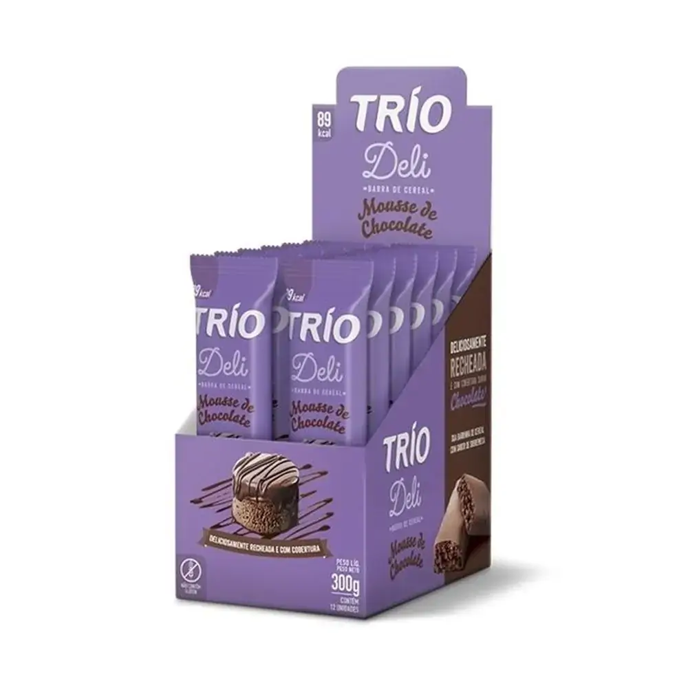 Barra De Cereal Trio Com 12 Unid Mousse De Chocolate