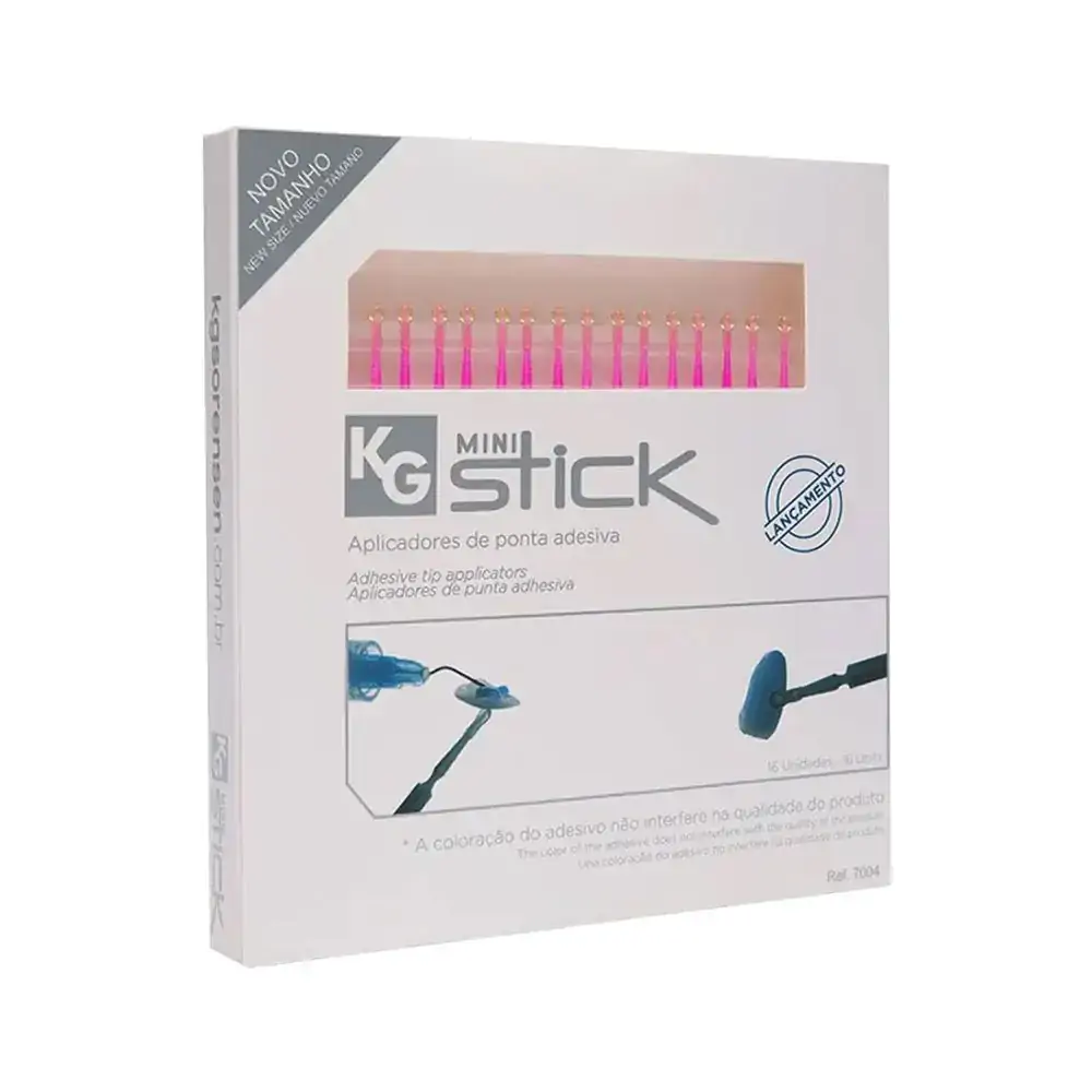 Aplicador de Ponta Adesiva Mini Stick Rosa com 16 - Kg Sorensen - Aplicador de Ponta Adesiva Mini St