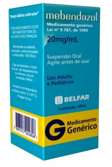 Mebendazol 20 Mg/ml 1 Ml Belfar Genérico