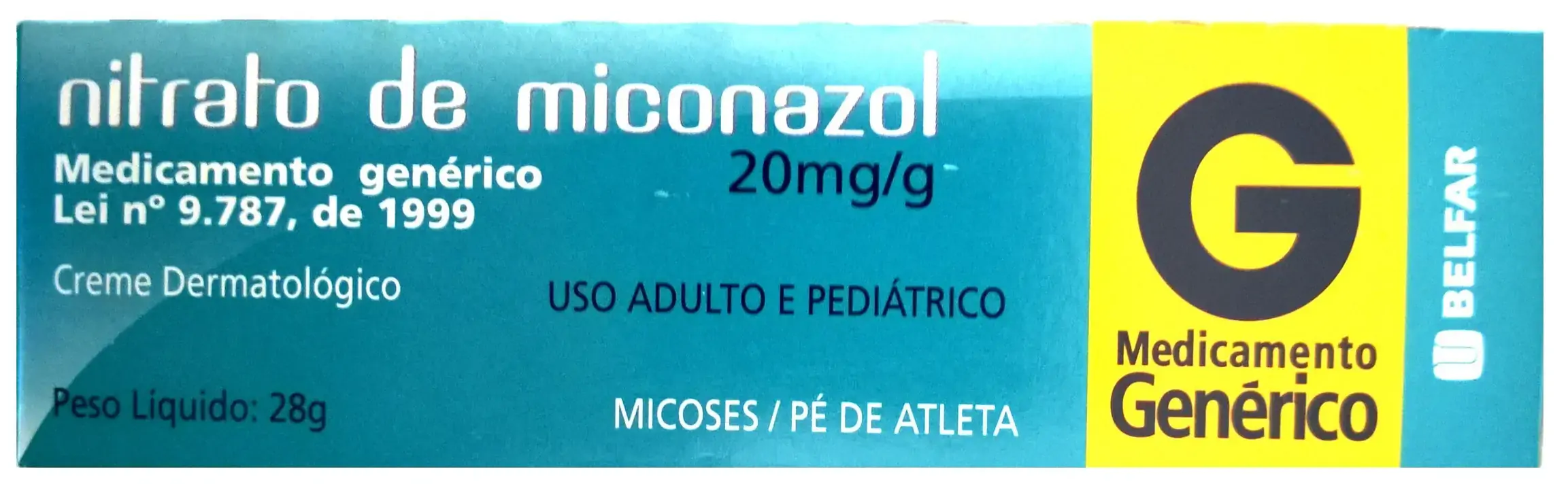 Nitrato De Miconazol 20 Mg/g Creme Dermatológico Belfar Genérico