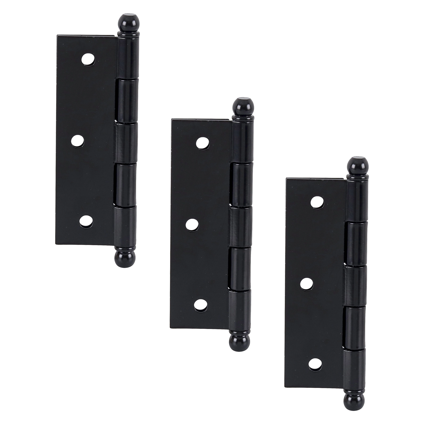 Dobradiça para Porta Comum Preto até 18kg 3 peças