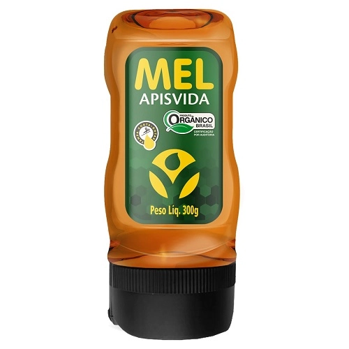 Mel Orgânico Apis Vida Squeeze Tampa Corta Gotas 300g