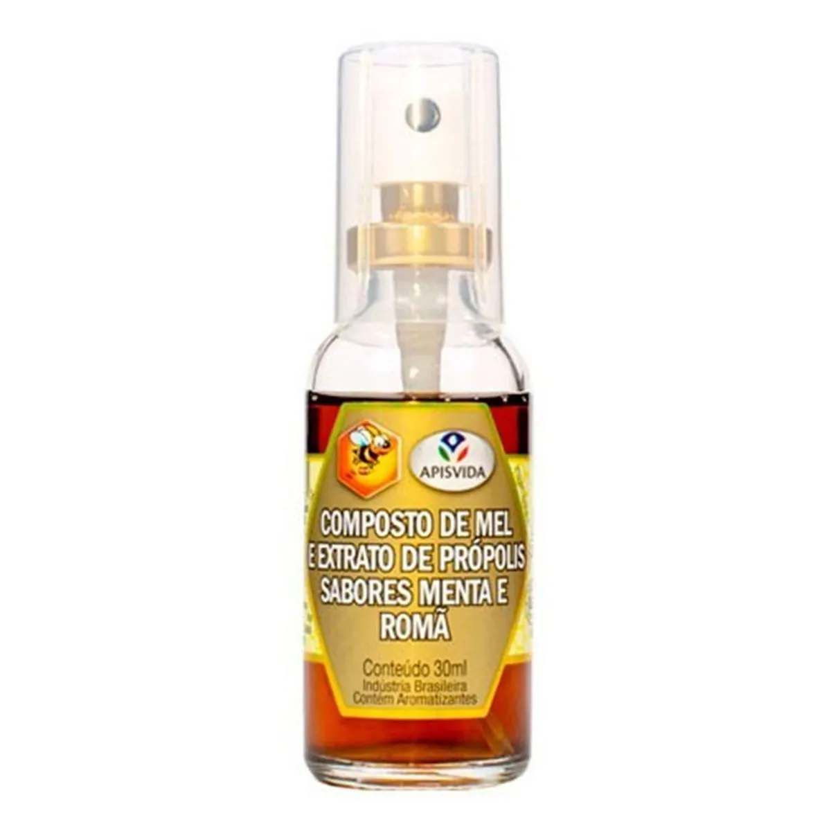 Composto De Mel E Extrato De Própolis Menta, Malva E Romã Apis Vida Frasco 30ml Spray