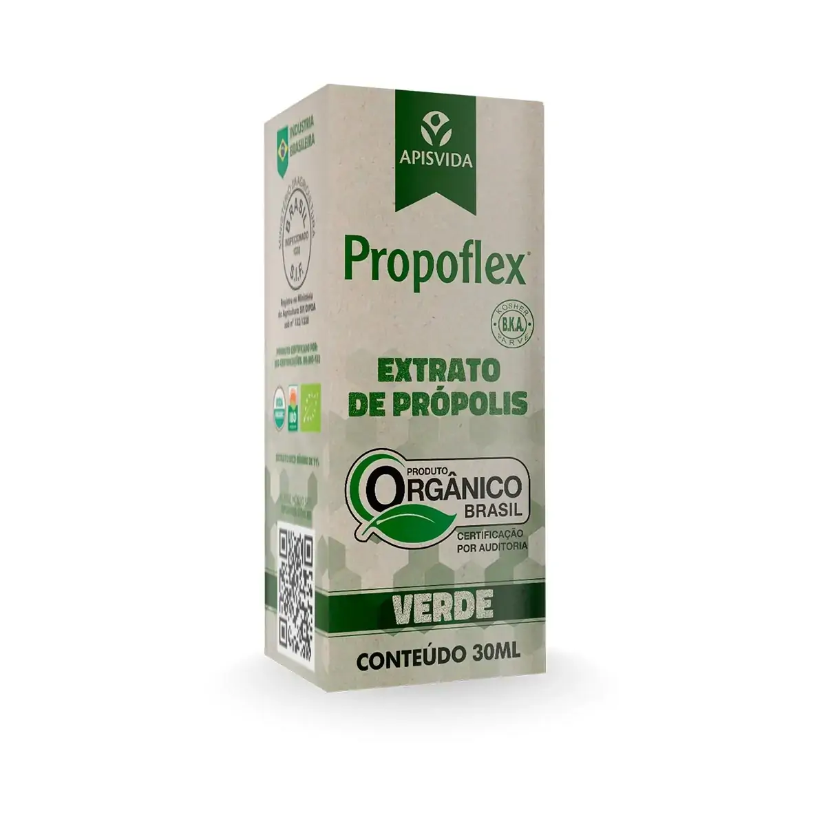 Extrato De Própolis Gotas Verde Orgânico Apis Vida Propoflex Caixa 30ml