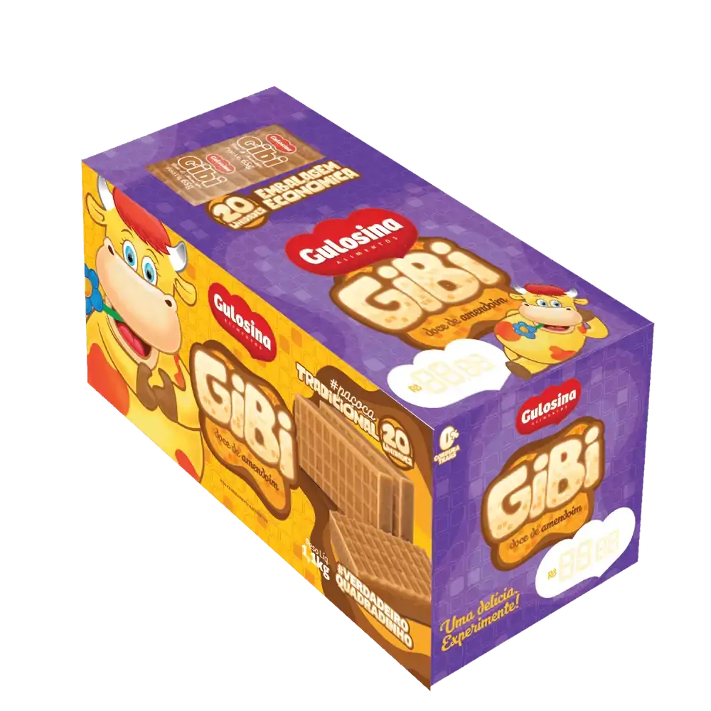 Caixa De Doce De Amendoim Gibi Gulosina 6,5kg