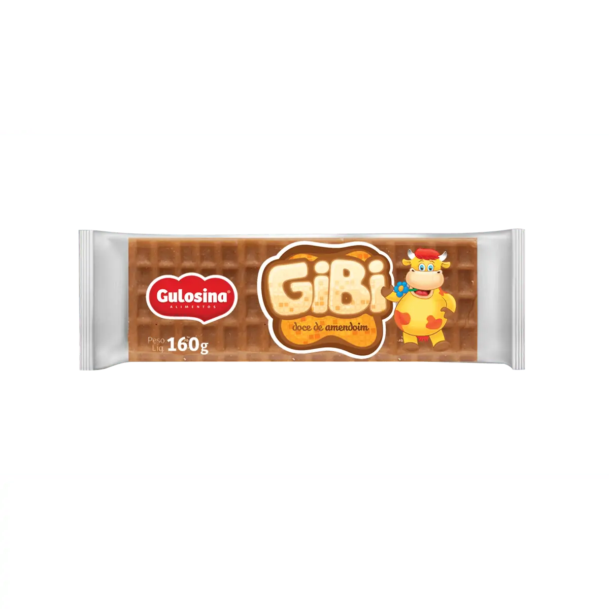 Tablete C/amendoim Gulosina 160gr Lisagibi