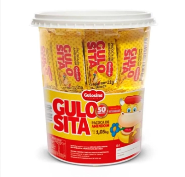 Pacoca Rolha 750g Gulosita C/50 Unidade