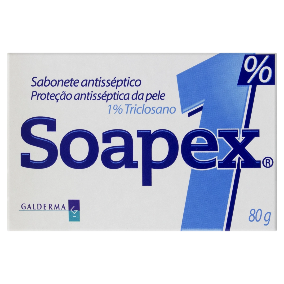 Sabonete Barra Antisséptico 1 Triclosano Soapex Caixa 80g