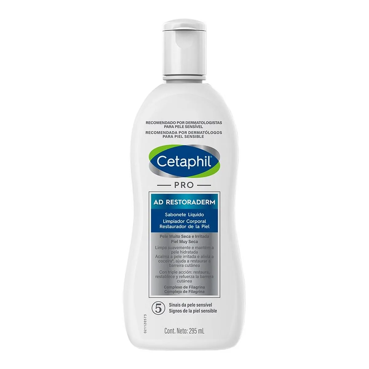 Sabonete Líquido Corpo E Rosto Sem Fragrância Cetaphil Restoraderm Frasco 295ml