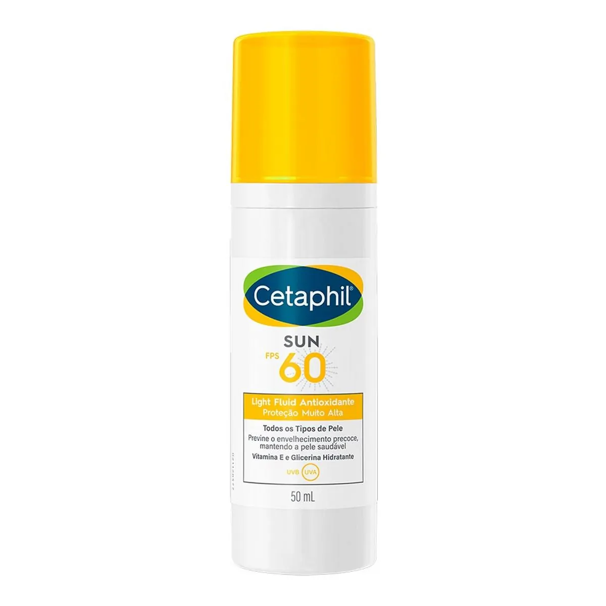 Protetor Solar Facial Cetaphil Sun Antioxidante Light Fluid FPS 60 Com 50 ml