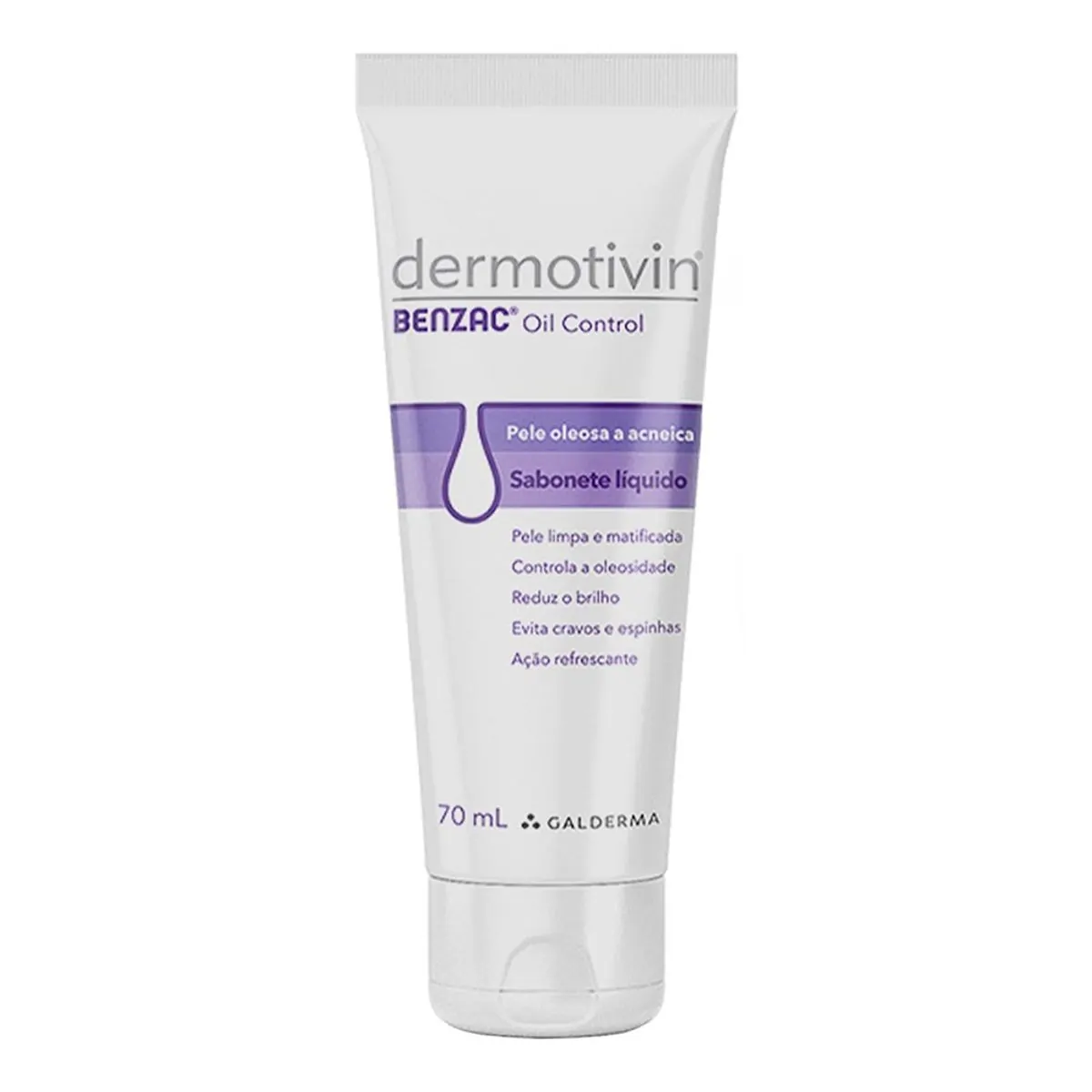 Sabonete Lã­quido Dermotivin Benzac Oil Control Com 70ml