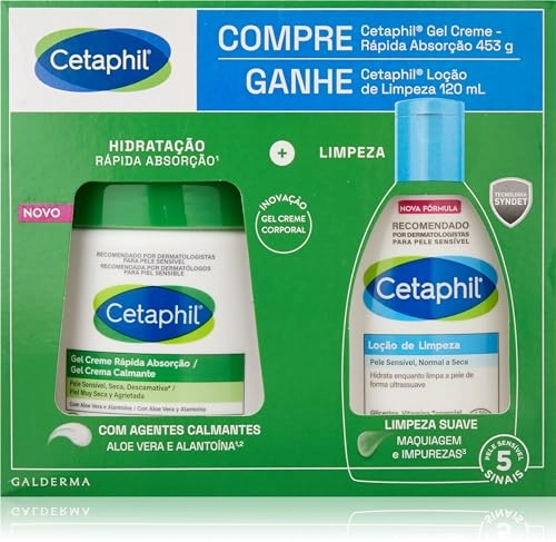 Kit Gel Creme Calmante Cetaphil 453g Grátis Loção De Limpeza 120ml