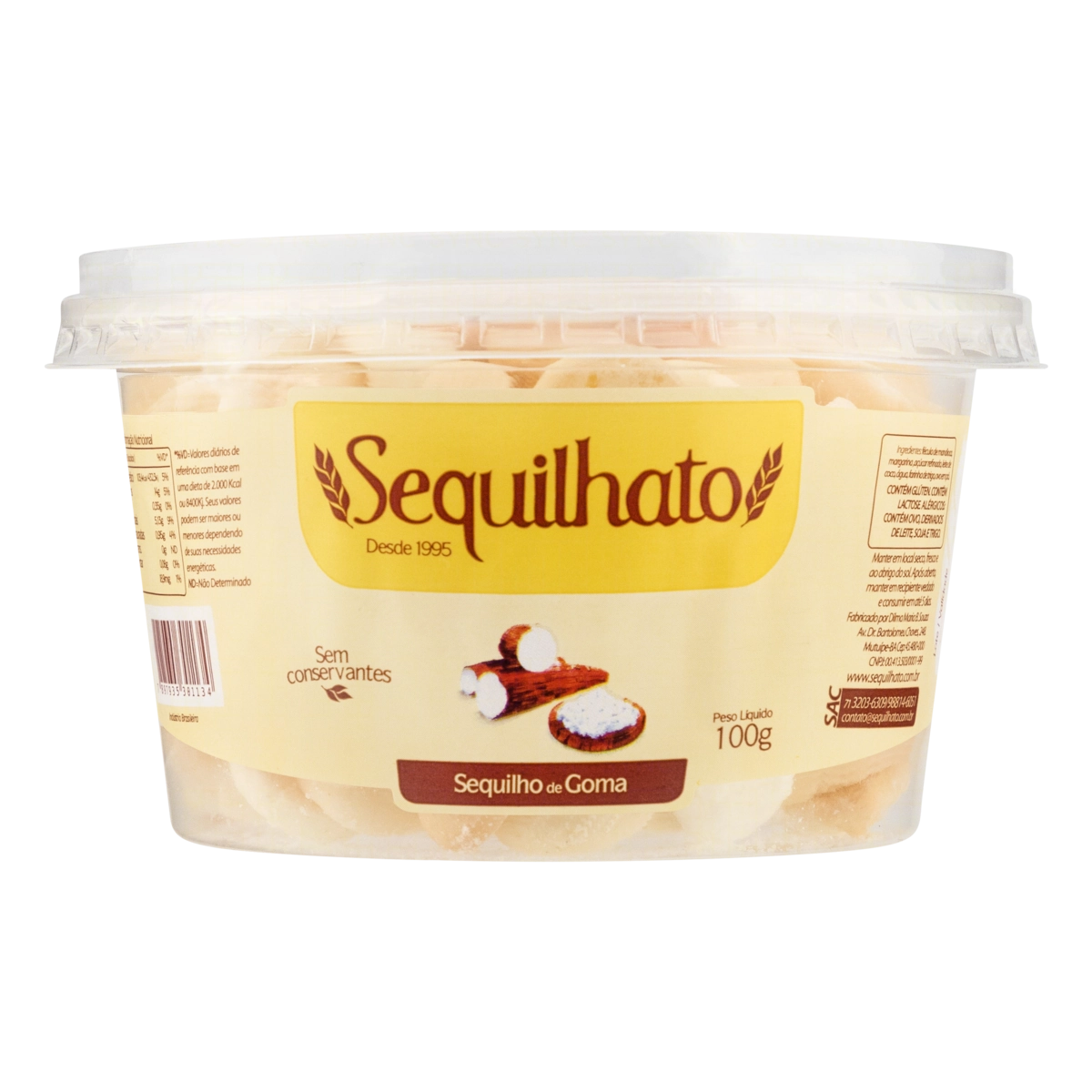 Biscoito Sequilho Goma Sequilhato Pote 100g
