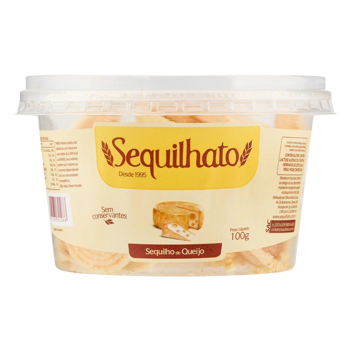 Biscoito Sequilho Queijo Sequilhato Pote 100g