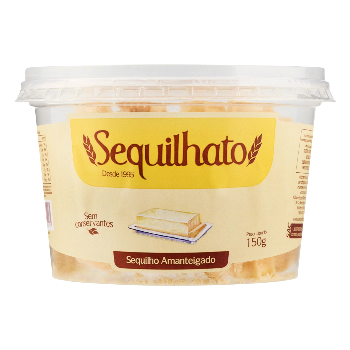 Biscoito Sequilho E Amanteigado Sequilhato Pote 150g