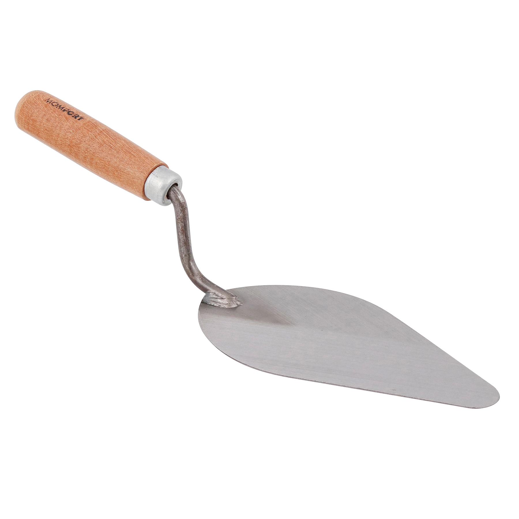 Colher de Pedreiro Canto Redondo 8" (200mm) com Cabo de Madeira Momfort
