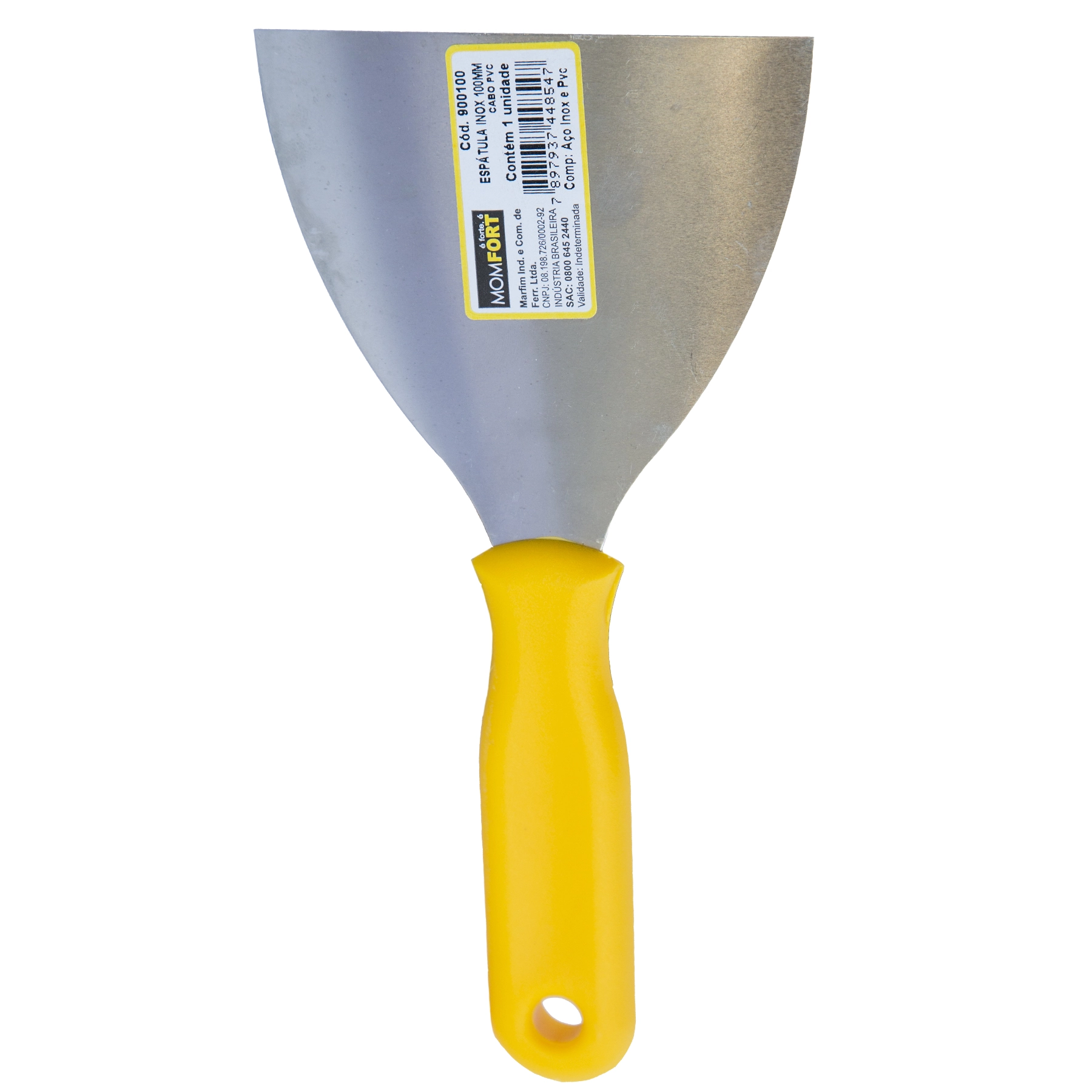 Espátula De Aço Inox Cabo PVC 80mm Cálice Momfort
