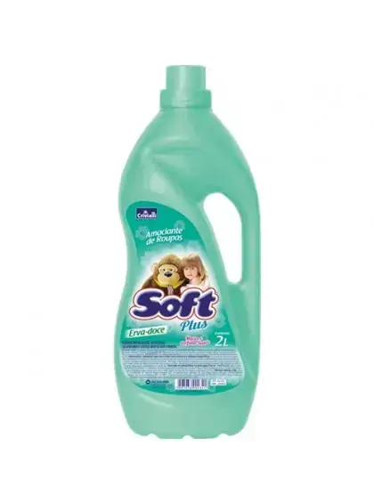 Amaciante Soft Plus 2l Erva Doce Verde