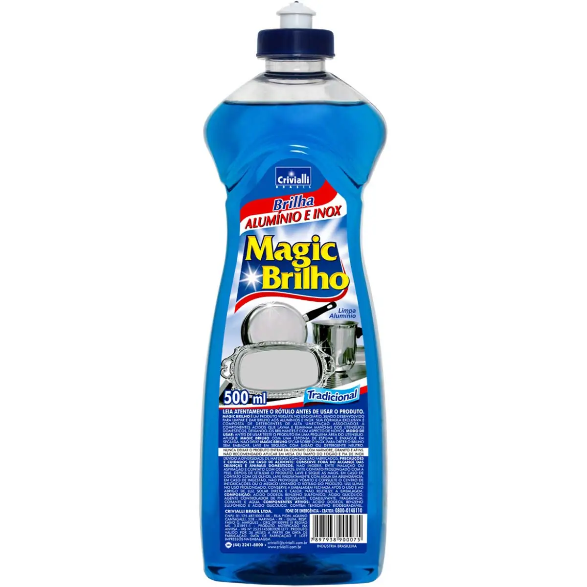 Limpa Inox e Alumínio Crivialli Magic Brilho 500ml