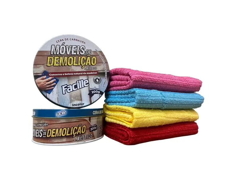 Cera de Carnaúba Móveis de Demolição Facille 200g