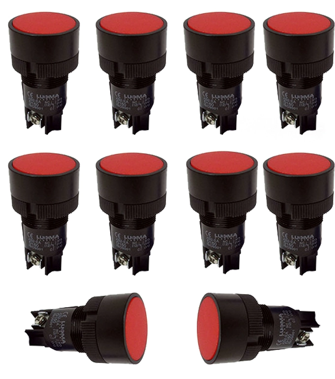 Kit 10 Botao Monobloco 1na 1nf Lk Ea145 Vm Lukma