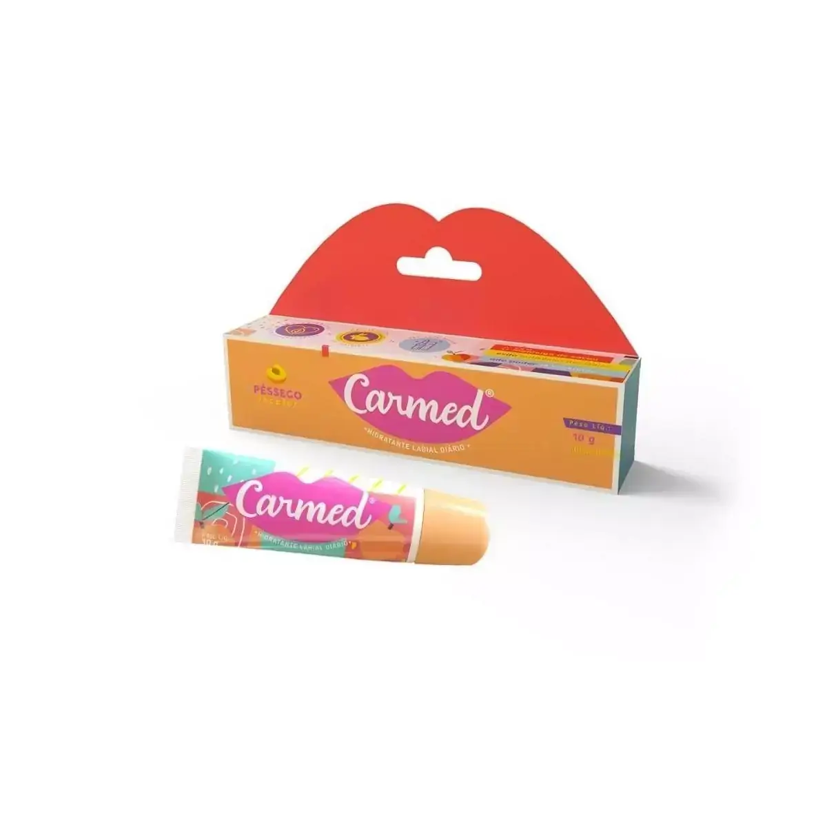 Hidratante Labial Carmed Sabor Pêssego 10g