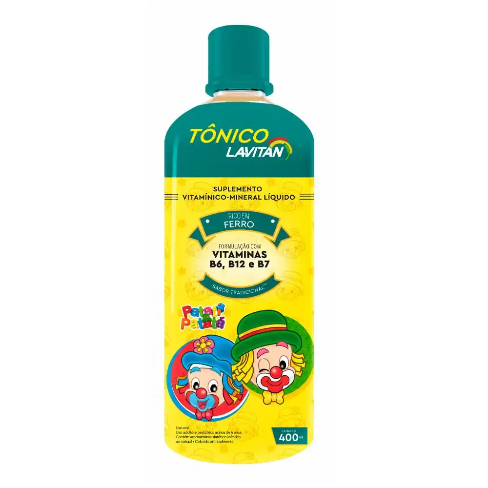 Suplemento Vitamínico Mineral Tônico Lavitan Sabor Tradicional 400ml