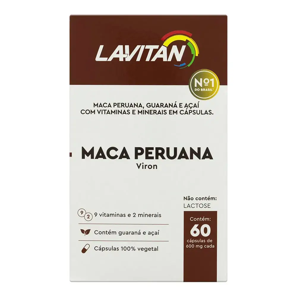 Suplemento LAVITAN Maca Peruana Viron com 60 Cápsulas