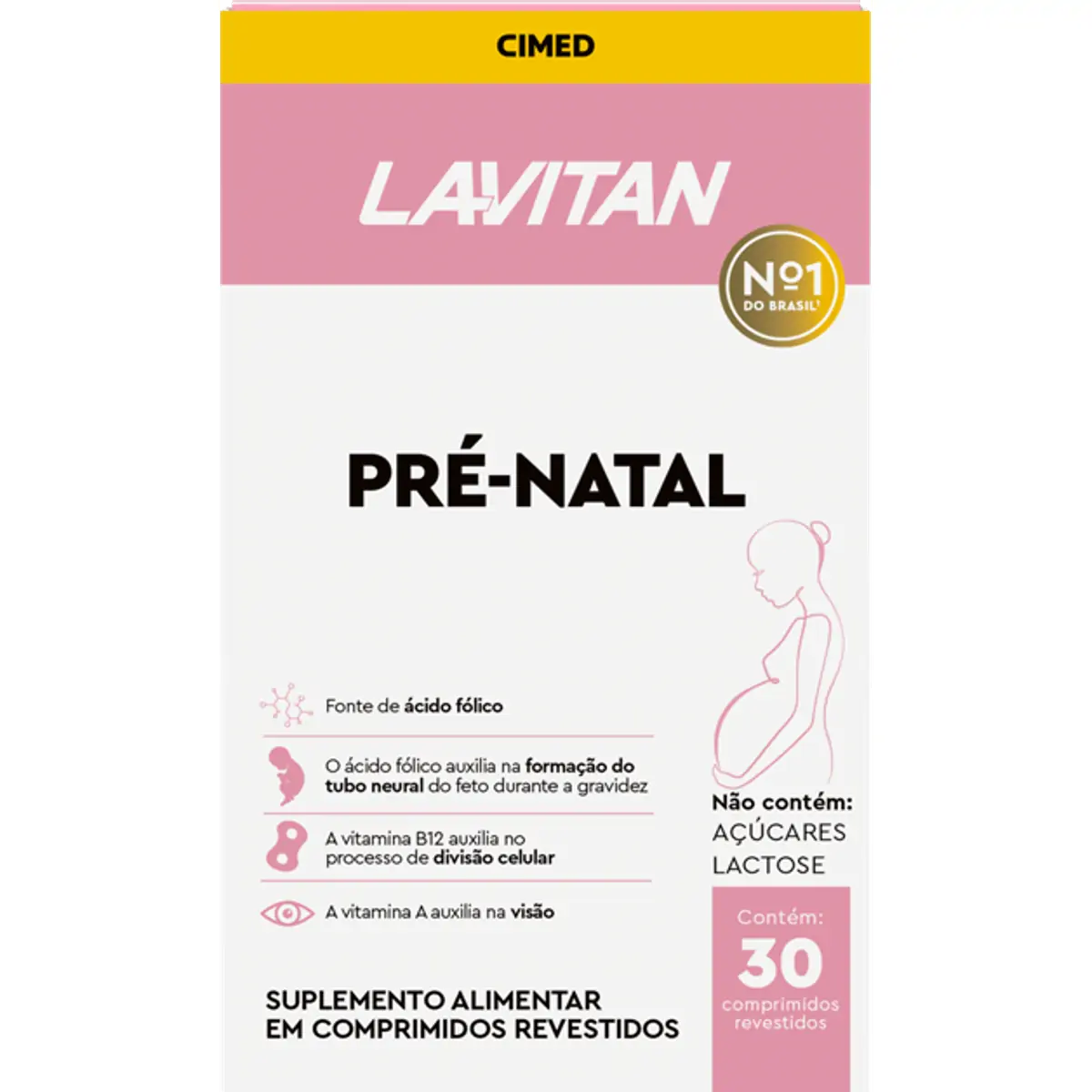 Suplemento Alimentar Lavitan Pré-natal 30 Comprimidos