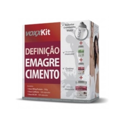 Voxx Kit Emagrecimento 1 Bcaa 100 Cps 1 Caffeine 100 Cps 1 Whey Protein