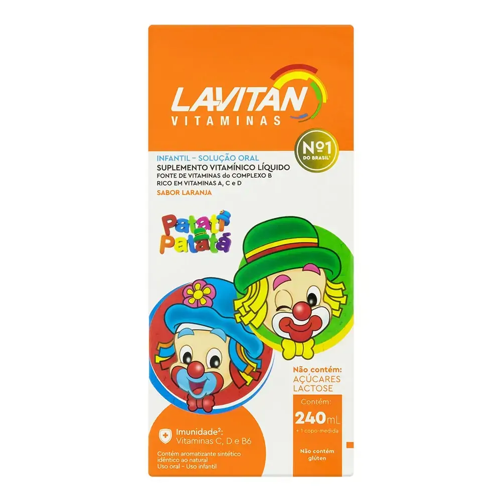 Vitamina Infantil Lavitan Patati Patatá Laranja 240ml Solução Oral