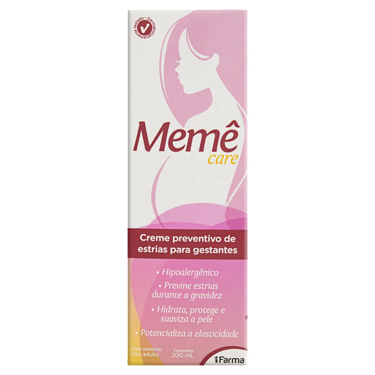 Creme Preventivo De Estrias Para Gestantes Memê Care Caixa 200ml