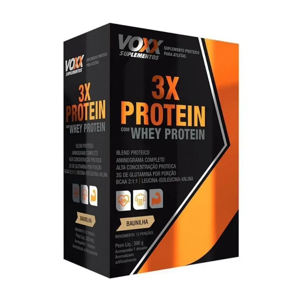 3x Protein Po Baunilha 300g Voxx
