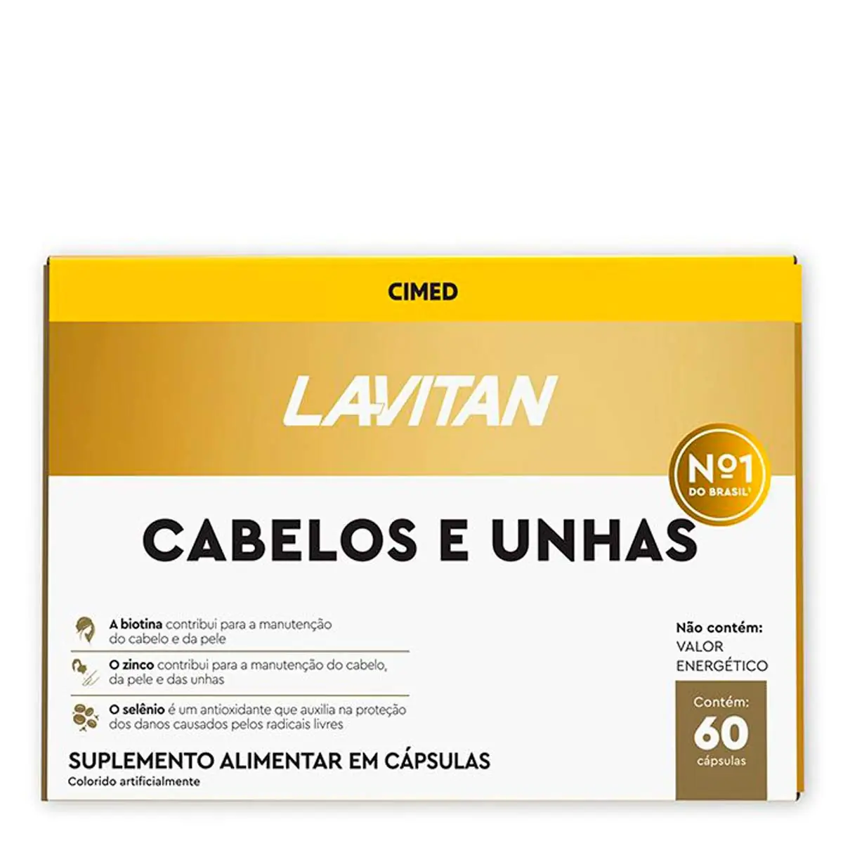 Suplemento Alimentar Lavitan Cabelos E Unhas 60 Cápsulas