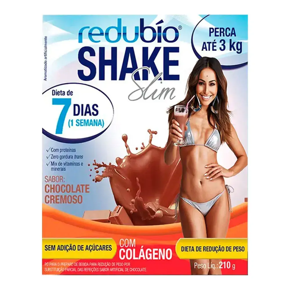 Shake Vitaminas Pó Para Redução De Peso Chocolate Lavitan Redubío Caixa 210g