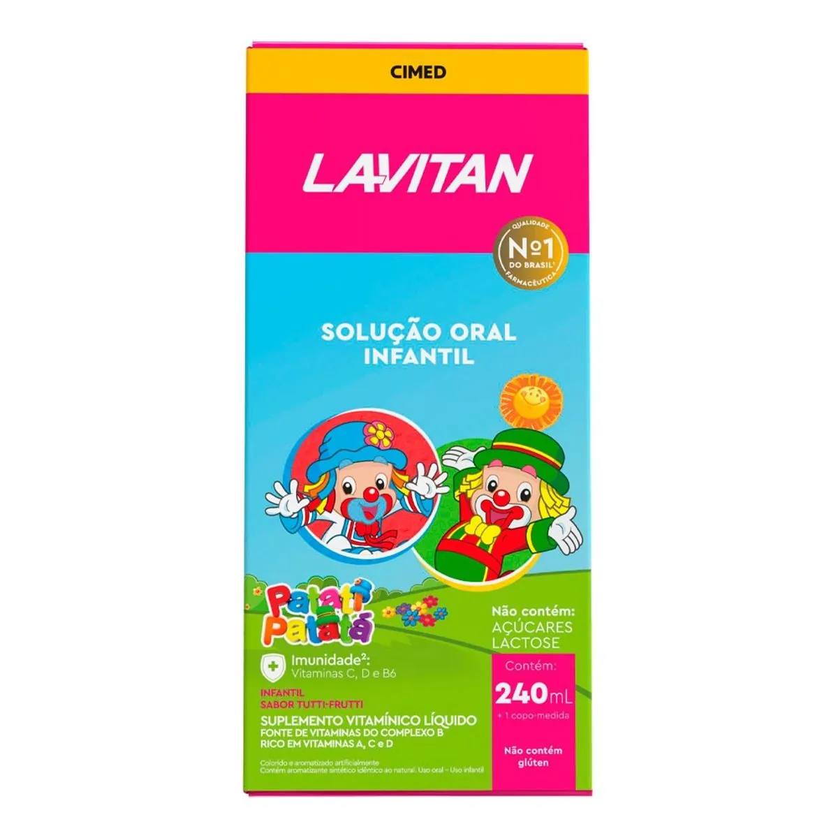 Vitamina Infantil Lavitan Patati Patatá Tutti Frutti 240ml Solução Oral