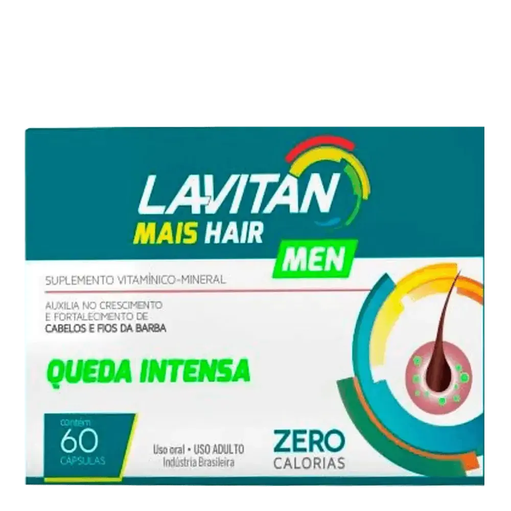 Suplemento Alimentar Lavitan Cabelo e Barba 60 Comprimidos