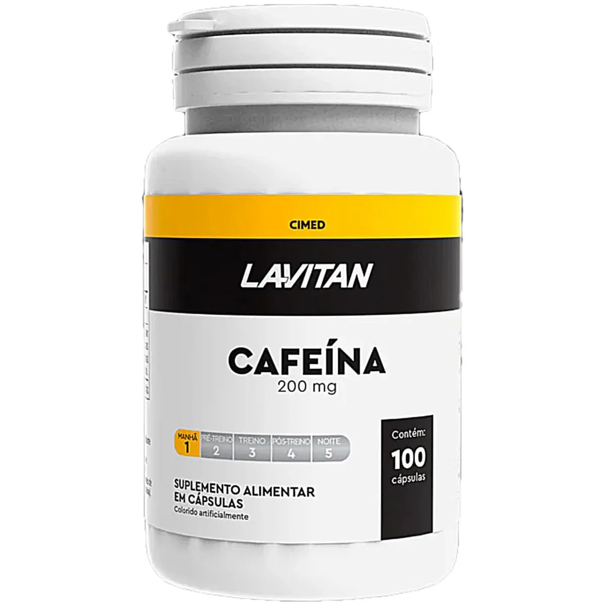 Cafeína 200mg Lavitan Pote 100 Cápsulas