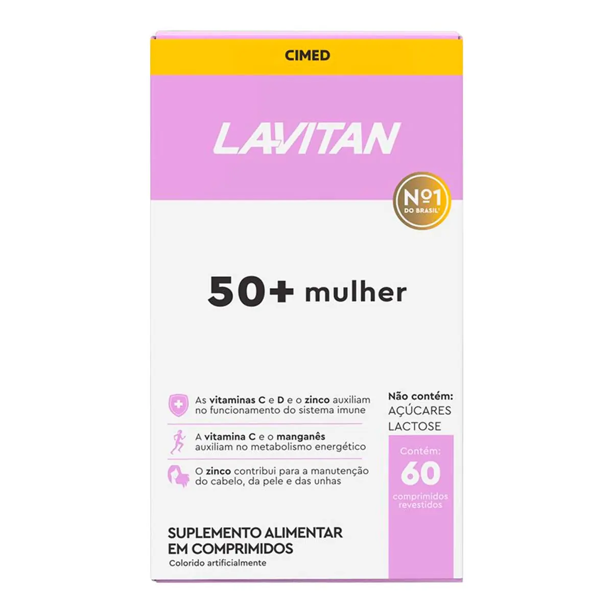 Suplemento Alimentar Lavitan Super Fórmula 50+ Mulher 60 Comprimidos Revestidos