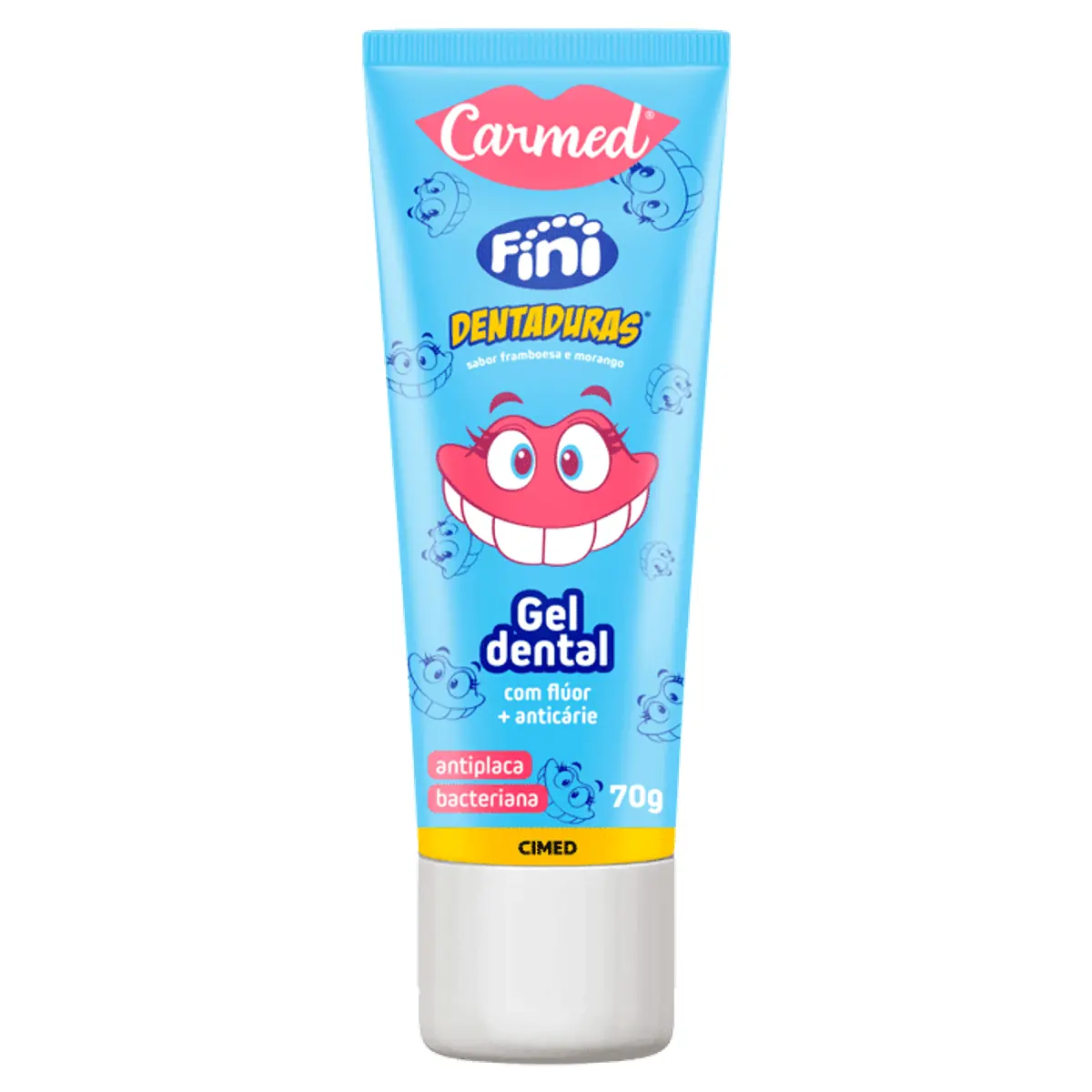 Gel Dental Infantil Com Flúor Fini Dentaduras Carmed Caixa 70g