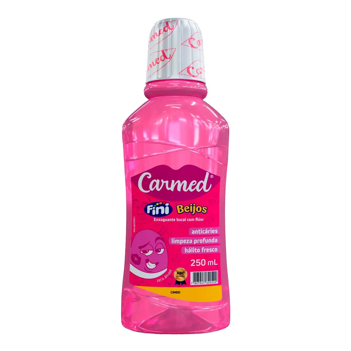 Enxaguante Bucal Zero álcool Fini Beijos Carmed Frasco 250ml