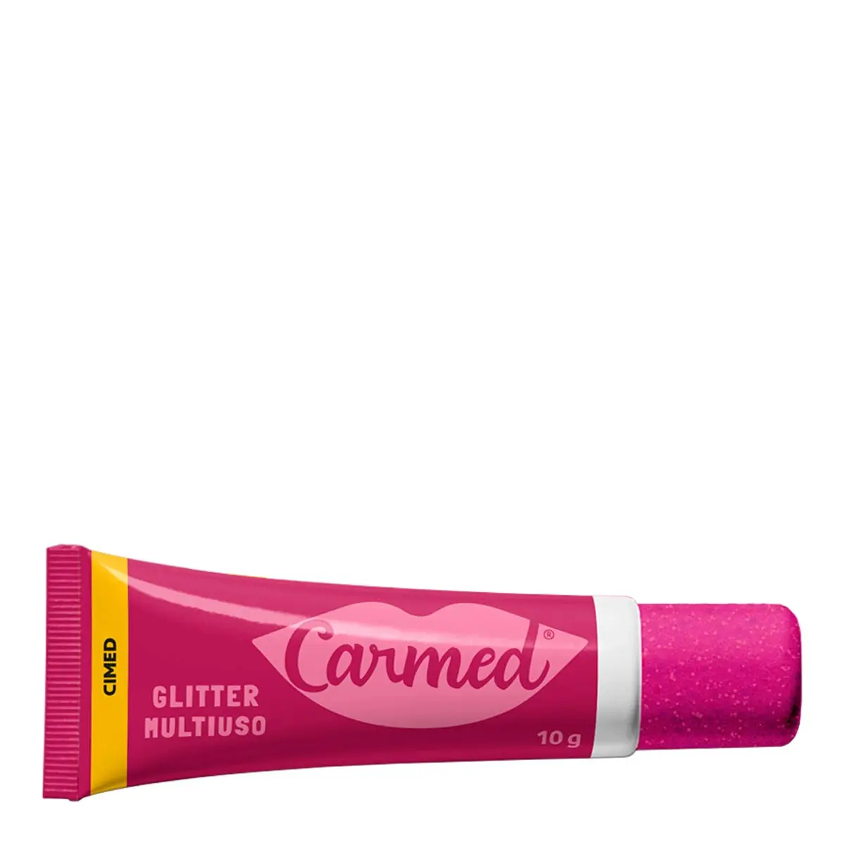 Blush, Batom E Sombra 3 Em 1 Tutti Frutti Rosa Holográfico Glitter Carmed 10g